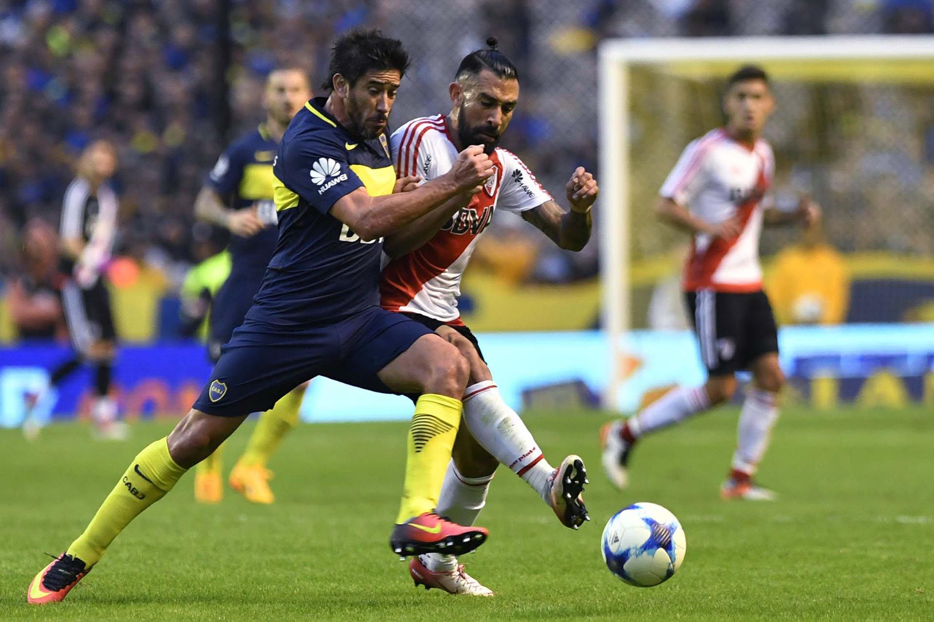 Buenos Aires: River supera a Boca por 2 a 1, en el  supercl&aacute;sico que los enfrenta por la 24ta fecha del torneo de Primera Divisi&oacute;n. Foto: Alejandro Santa Cruz/T&eacute;lam/cf 14/05/2017