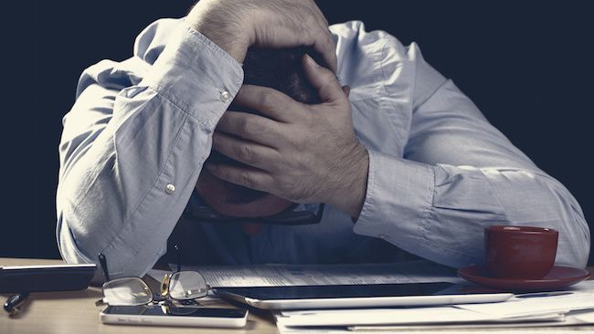 Businessman totally desperate Businessman totally desperate
