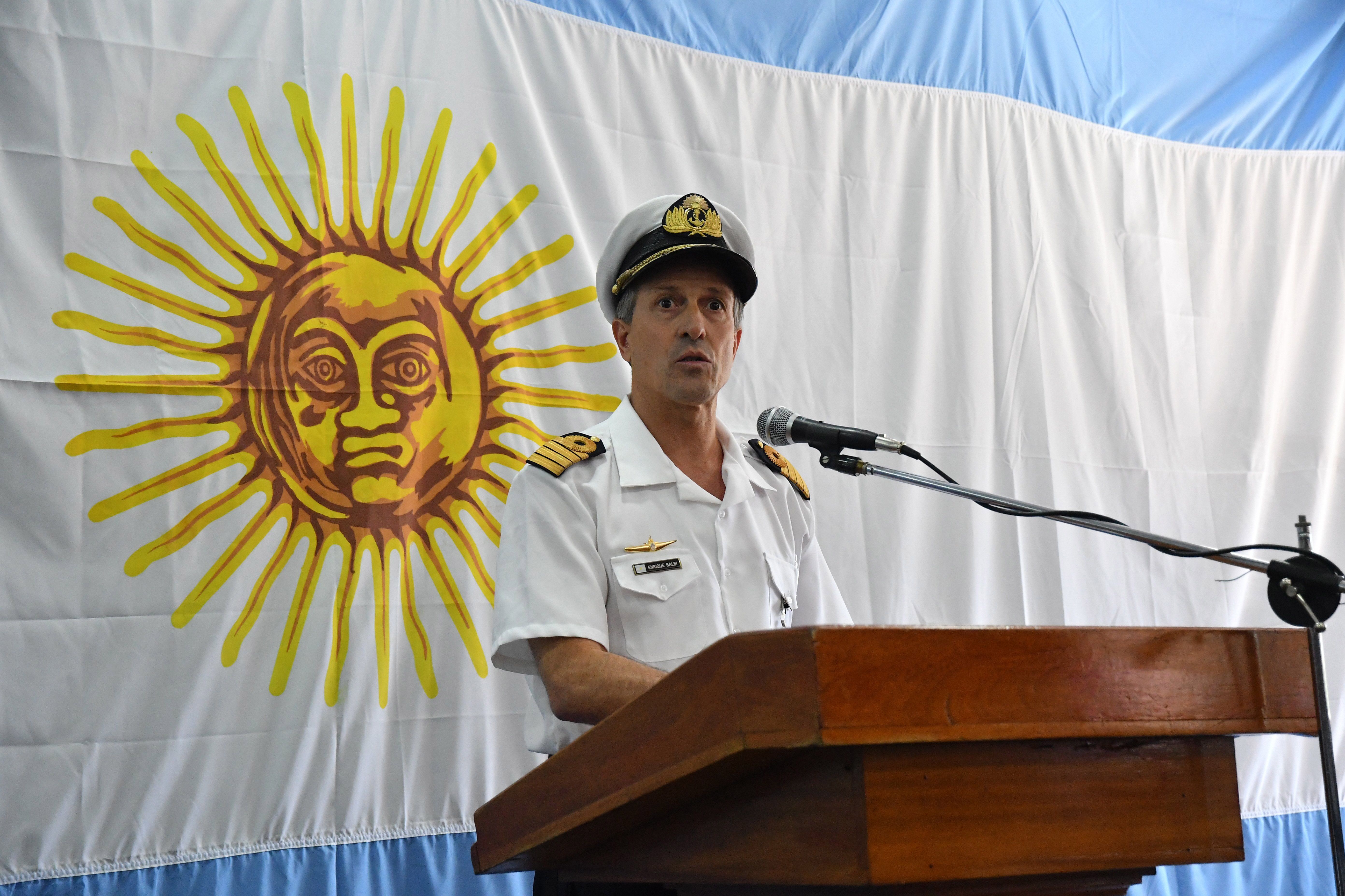 T&eacute;lam 23/11/2017 Buenos Aires: El vocero de la Armada Argentina, capit&aacute;n de nav&iacute;o Enrique Balbi, dijo ''hubo un evento an&oacute;malo, singular, corto, violento y no nuclear consistente con una explosi&oacute;n'' con respecto a la desaparici&oacute;n del submarino ARA San Juan hace ocho d&iacute;as. Foto: Egurza Victoria/ DDC.
