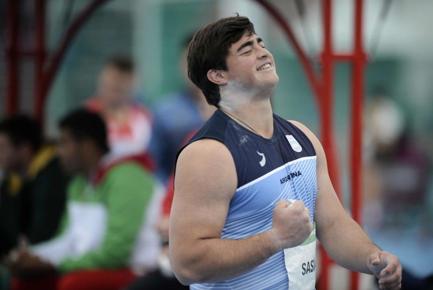 Juegos Ol&iacute;mpicos de la Juventud, el lanzador de bala Nazareno Sasia .Fotos Emmanuel Fern&aacute;ndez