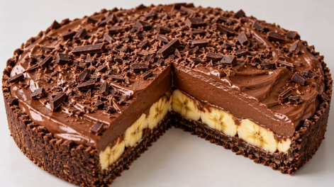Receta de tarta de banana y chocolate sin horno