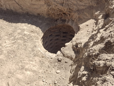 El pozo encontrado en la plaza Gertrudis Funes. El pozo encontrado en la plaza Gertrudis Funes.
