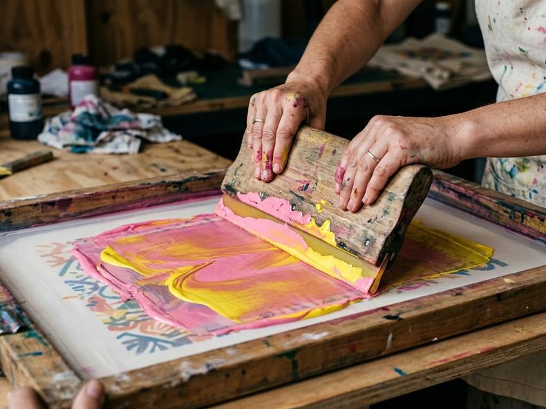 La UNSJ dará dos talleres en Chimbas, uno de ellos, el de diseño de estampas textiles (Foto ilustrativa generada con IA)