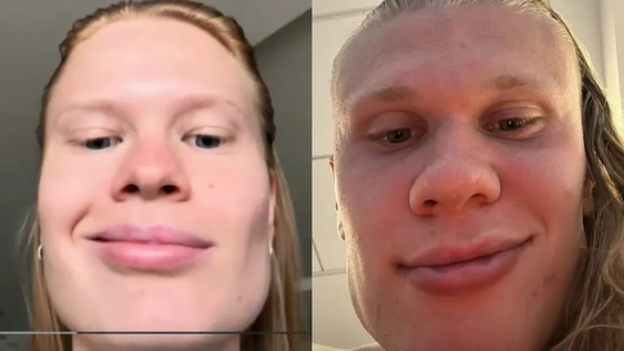 viral: una modelo rusa es igual a erling haaland