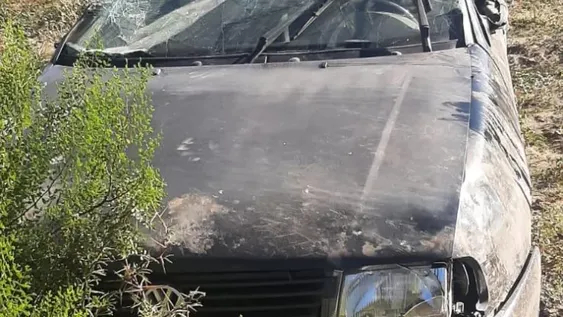 Iban a una reunión familiar y volcaron por esquivar a un micro en una curva peligrosa