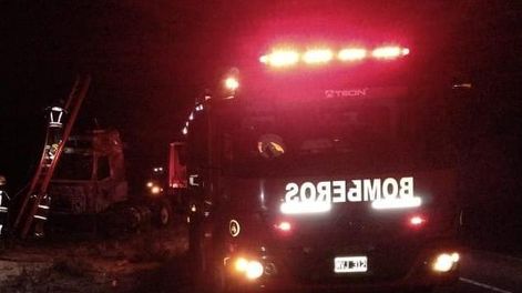 Fuego y susto para un vecino de Angaco