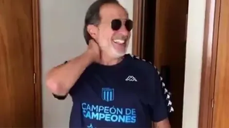Tras el título de Racing, Francella recreó el famoso “hermosa mañana, ¿verdad?”