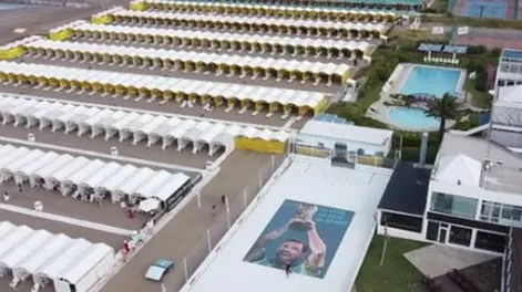 Impresionante homenaje a Messi en un balneario de Mar del Plata