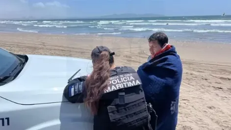 El ciclista que pudo socorrer a los jóvenes. FOTO: Lautaro Carmona.