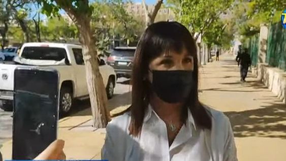 Susana Laciar llegó a votar en compañía de Basualdo y Orrego