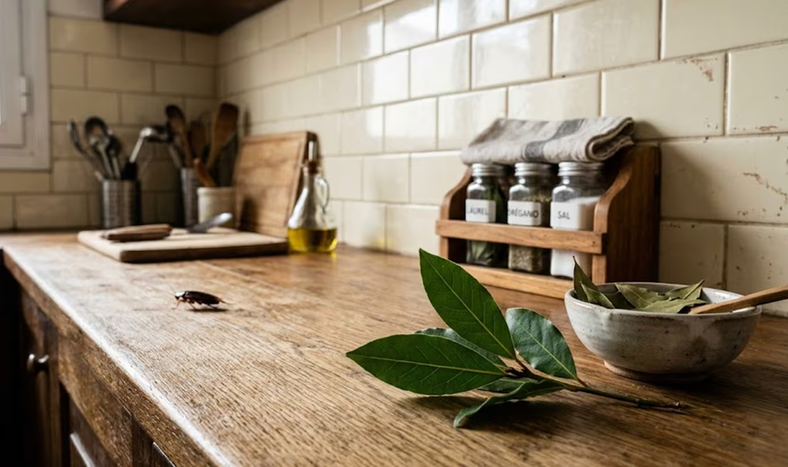 El aroma del laurel desorienta a las cucarachas y las aleja de tu cocina. (Imagen ilustrativa generada con IA)