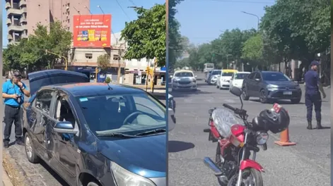 Un motociclista sufrió graves heridas tras el choque contra un auto en una esquina con semáforos