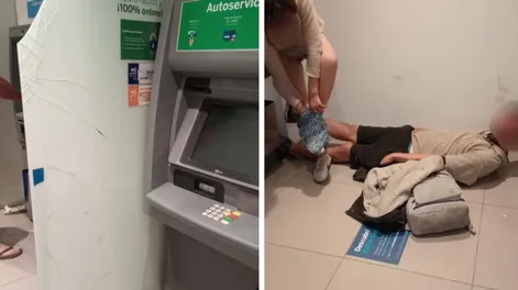 Encontraron a una pareja teniendo sexo en un cajero automático
