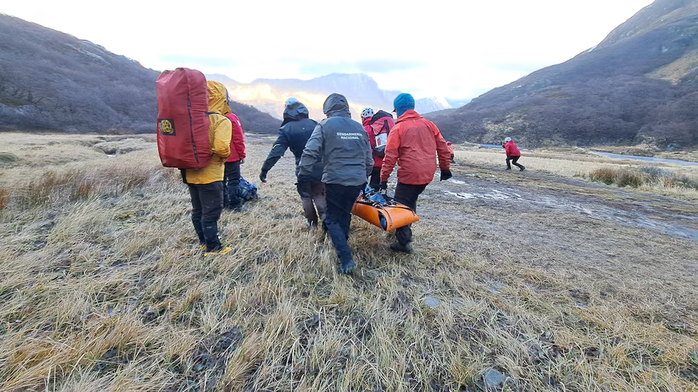 Operativo rescate en Ushuaia.