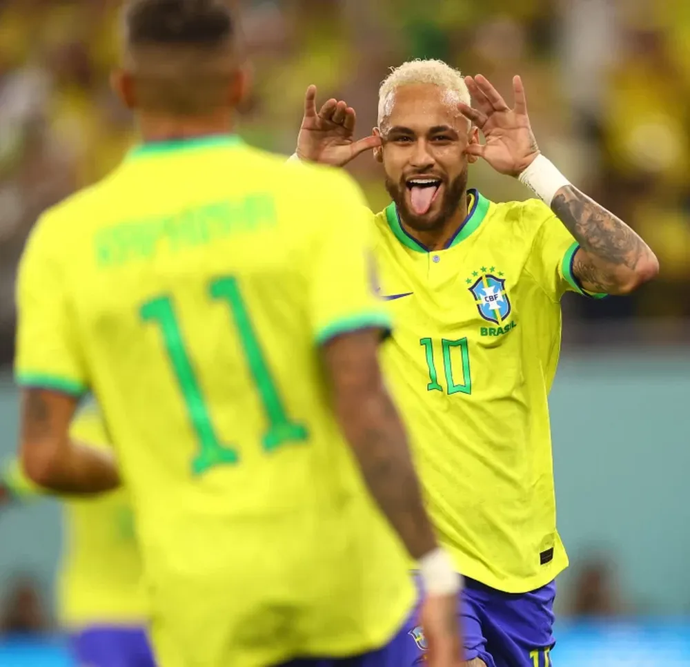 Brasil hizo su show de goles en un tiempo
