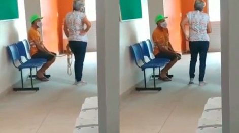 Ató a su marido con una soga y lo llevó a vacunarse contra el Covid-19