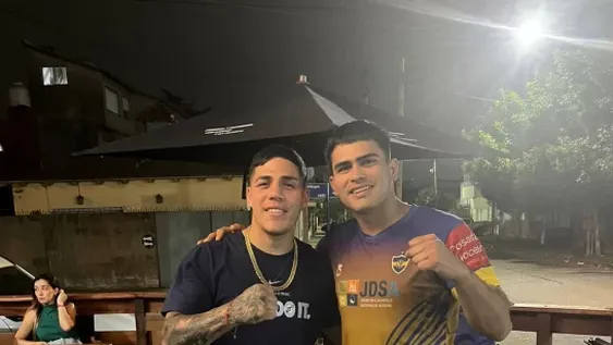 Estrella. Brian Castaño recibió a Ismael Rivero en su gimnasio en un paso clave para la carrera del iglesiano.