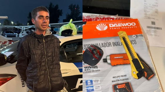 intento robar un destornillador electrico en un hipermercado, lo descubrieron y termino condenado