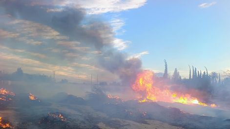Incendio en Santa Lucía.