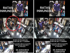 Violento asalto en Rivadavia. Todo quedó registado.