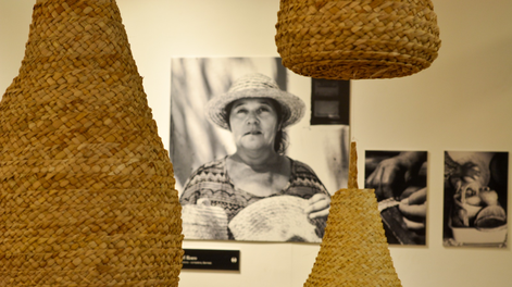 Exposición de artistas plásticos calingastinos denominada “Itinerarios del arte”, realizada en el Centro Cultural de Barreal.