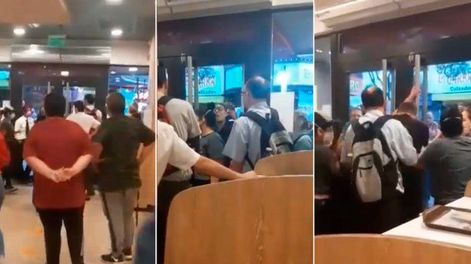 Un grupo de antivacunas provocó disturbios en un local de comidas rápidas