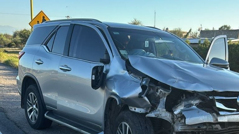 La camioneta que atropelló a la menor.