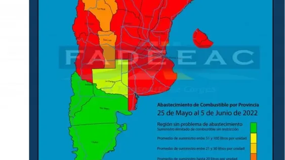 19 provincias sin gasoil