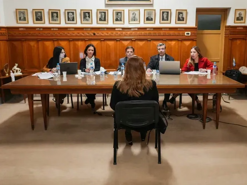 Los cinco titulares del Consejo de la Magistratura de San Juan.-