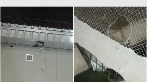 Quiso escapar de la cárcel atando sábanas y le dio hipotermia