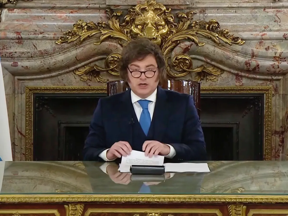 El presidente Javier Milei dio a conocer el proyecto que busca modificar la Carta Orgánica del Banco Central de la República Argentina - Captura video 