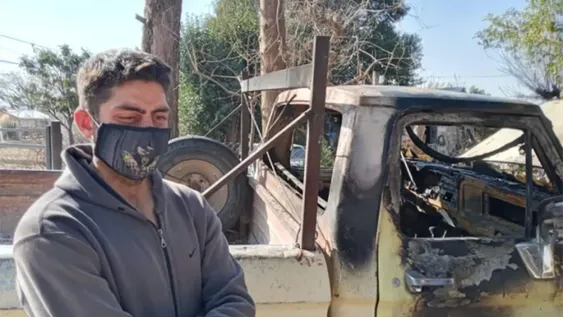 Quemaron la camioneta de un bombero por una falsa versión de coronavirus positivo