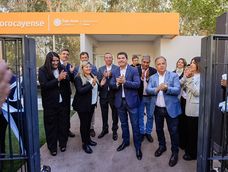 Orrego en su visita a Calingasta.