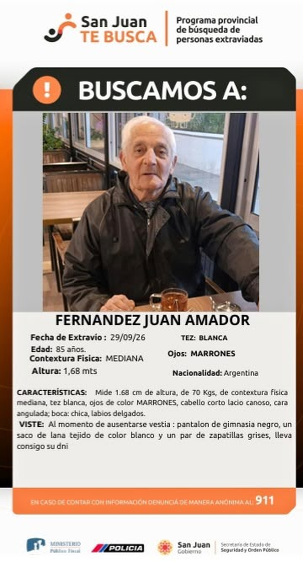 JuanAmador Fernández, de 85 años.-