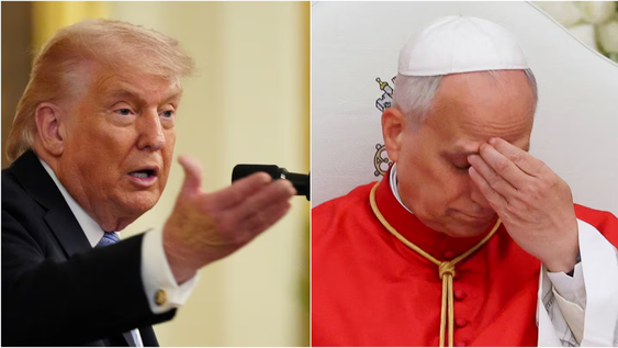 Donald Trump y Papa León XIV.