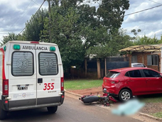 La escena del accidente fatal que se produjo en Posada. La escena del accidente fatal que se produjo en Posada.