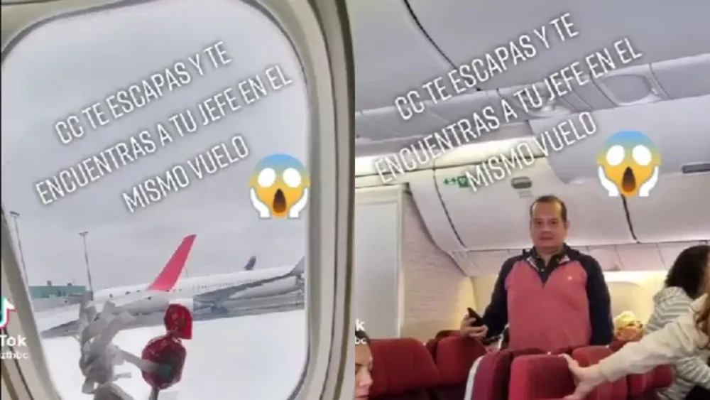 Le mintió a su jefe para irse de vacaciones: se lo encontró en el mismo vuelo