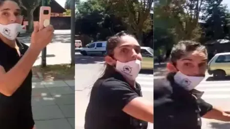Una jocketa atacó a patadas a un agente de tránsito y quedó filmada