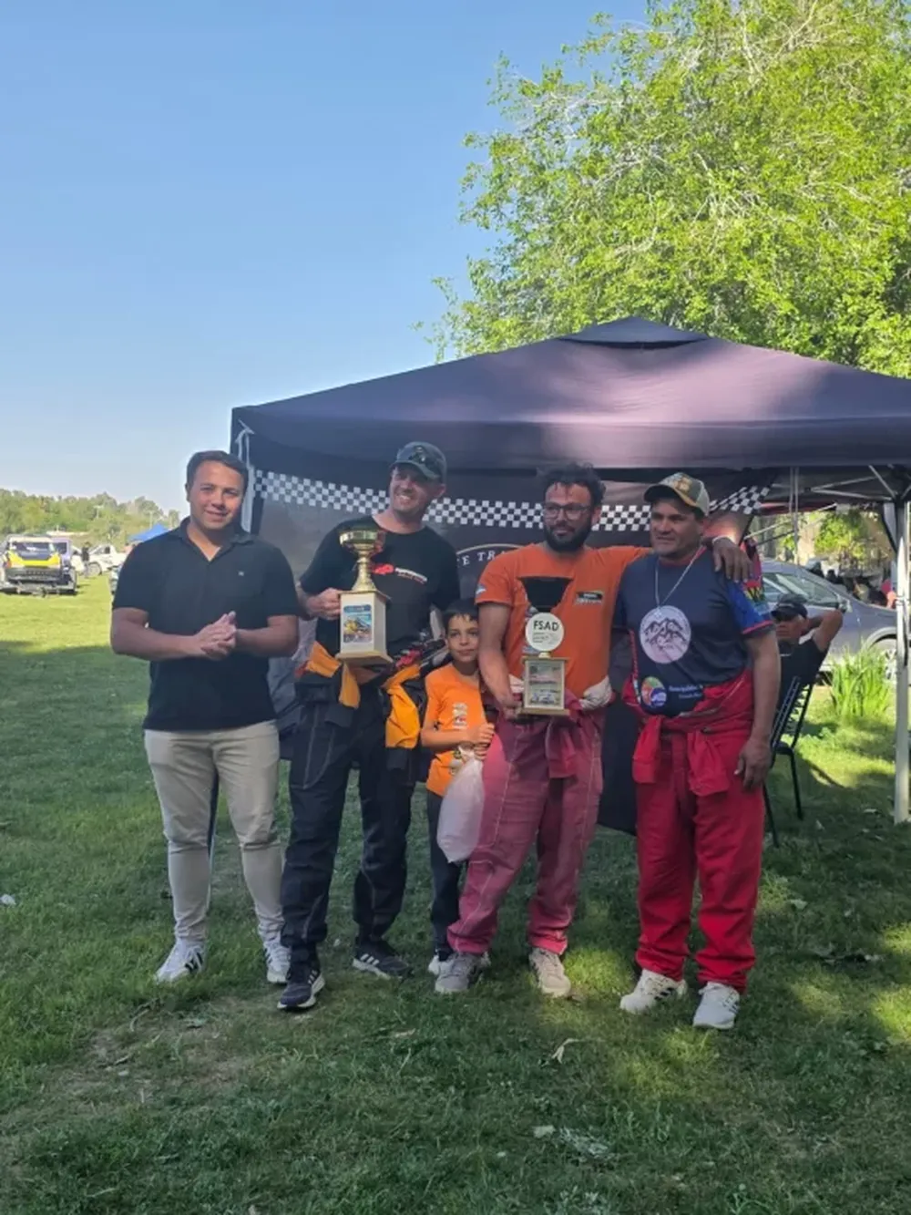 Premiación. En Cieneguita se realizaron los podios del rally sanjuanino.