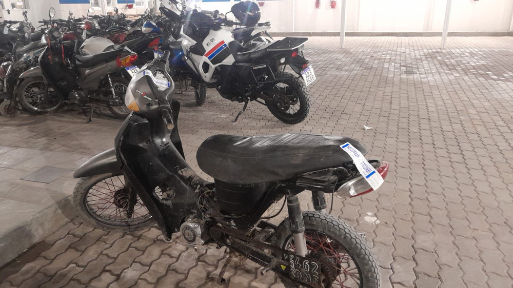 Moto secuestrada.