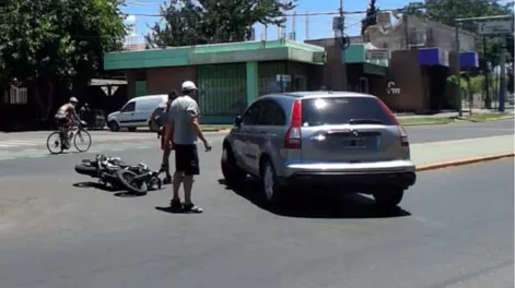 Sobre el mediodía fue el accidente vial.