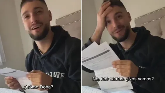 Sorprendió a su novio regalándole pasajes para ir al Mundial de Qatar: “¡Me estás cargando!”