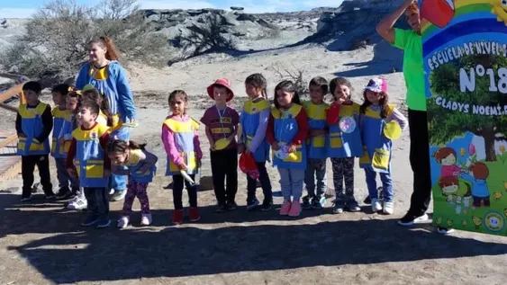 Alumnos de nivel Inicial en Ischigualasto