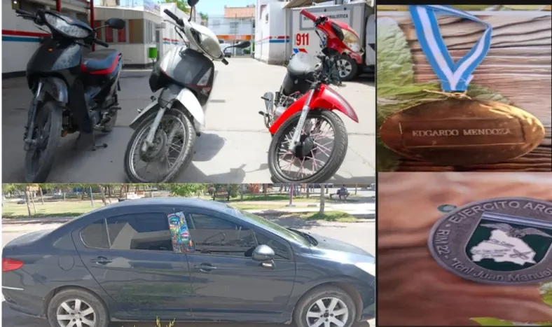 Recuperaron vehículos robados, joyas y medallas y piden que los dueños los identifiquen