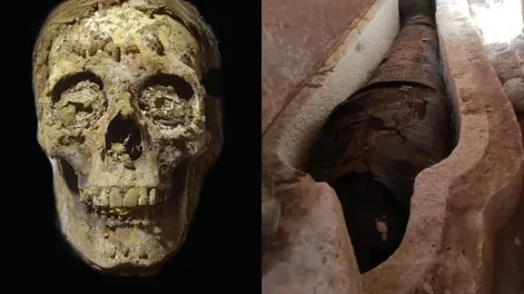 Egipto: hallan restos humanos con lenguas de oro