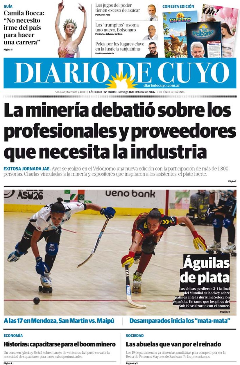 Diario de Cuyo | Tapa Edición 11 de Octubre 2026