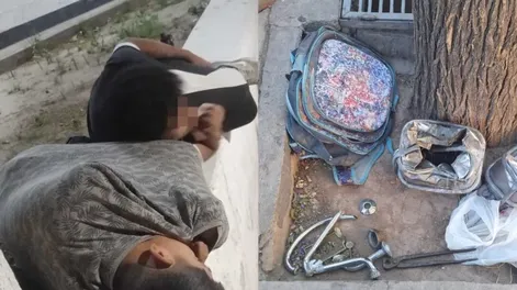 Dos menores de 15 y 16 años fueron sorprendidos con un termotanque y grifería robada