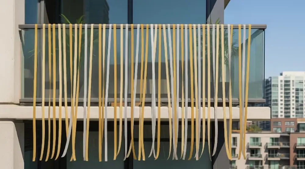 Para qué muchos colocan cintas doradas y plateadas en los balcones, más allá de la decoración