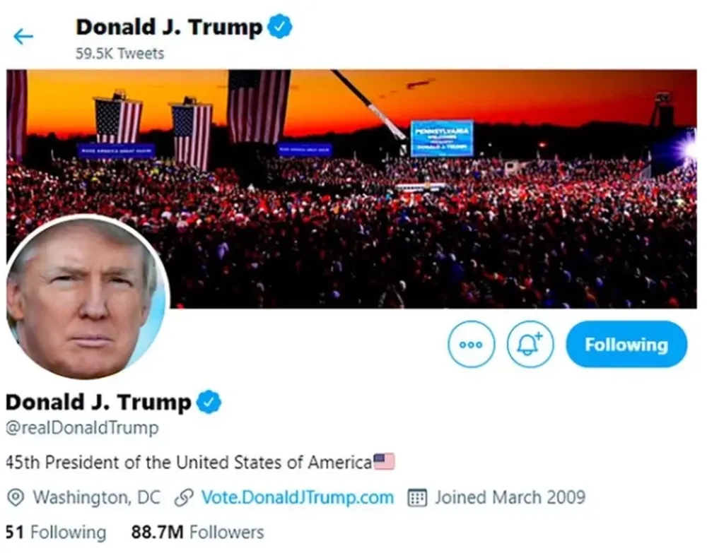 Twitter y Facebook suspendieron temporalmente las cuentas de Trump tras los disturbios