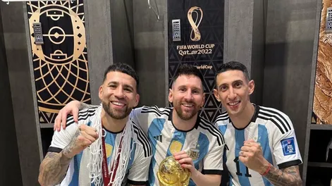 La alegría de la Selección Argentina en la zona mixta y en el vestuario